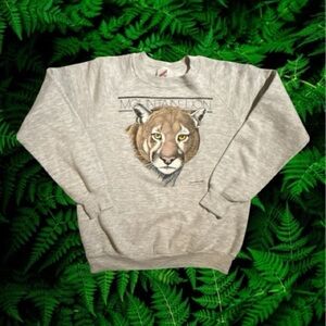 1988 Vintage Mountain Lion Face Crewneck